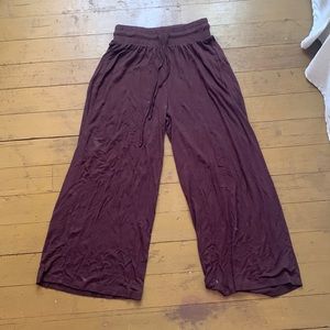 brown boho flowy pants